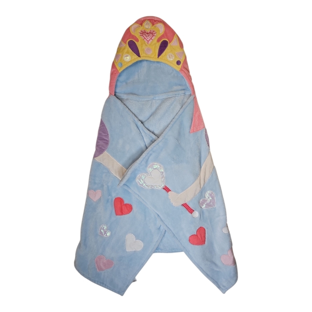 Best Brands Kids Hooded Throw - Princess Wrap Fleece Blanket - Picture 2 of 7